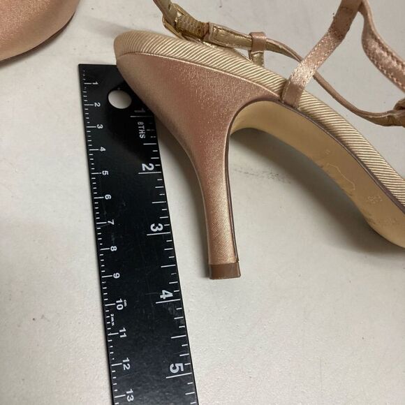 MICHAEL SHANNON Johanna Style Gold 4” Heels Size 7M - Picture 6 of 11